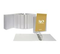 Grafoplas 3666570 PVC 4 anneaux mixtes Kangourou couverture doublée paysagée dossier, A3, Blanc