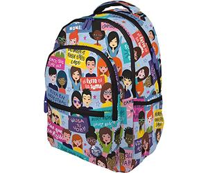 Grafoplás 37502214 Sac à dos scolaire, collection Revolution, Move On, compartiment rembourré pour portable, adaptable à chariot 33 x 46 x 22,5 cm, Roomy, multicolore, 33x46x22,5cm, Motivation