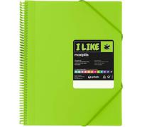 Grafoplás 39826221. Maxiplás Like Lot de 60 pochettes transparentes en spirale Vert A4 Couverture en polypropylène rigide mat