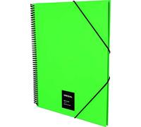 Grafoplás 39874325 Unequal Fluor Classeur avec pochettes 40 pochettes transparentes Vert 31,2 x 24 x 3,1 cm