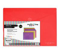 Grafoplas 4872451-Buste con capacità economici extra, colore: rosso, formato A3, 5 Pezzi