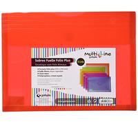 Grafoplas 4872951-Buste con capacità economici extra, colore: rosso, 5 Pezzi