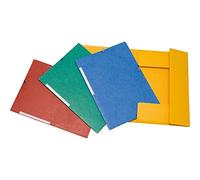 Grafoplás 4900051 Classeur Carton, 3 Rabats, Folio, Rouge, CartonGraf, Fermeture avec élastiques en Caoutchouc, étiquette sur Le Dos