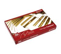 Grafoplás 5400050 Boîte de 50 Fasteners métalliques à reliure avec languette et coulissante, grenat