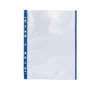 Grafoplas 5501130 Pochettes en polypropylène avec indicateur de couleur Bleu A4