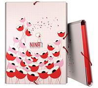 Grafoplás 82401974 Collection Nina and Other Little Things Classeur 3 rabats, modèle Poppies, Folio