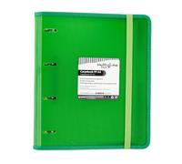 Grafoplás 88100020. Carpeblock 4 anneaux avec recharge et intercalaires, A4, vert, polypropylène ligné, Carpebook Multiline