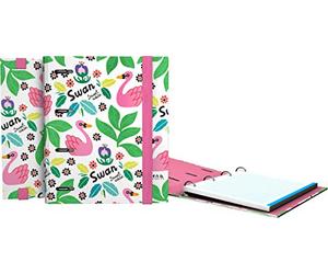 Grafoplás 88111931 Collection Elena Corredoira Classeur avec recharge, 100 feuilles microperforées, quadrillage 5 mm et bord de couleur, ciseaux, A5