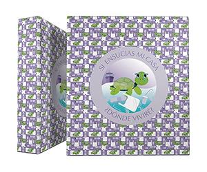 Grafoplás 88172628. Classeur à anneaux A4, 4 anneaux mixtes 40 mm, œillet sur le dos, collection Wise Planet, Tortue