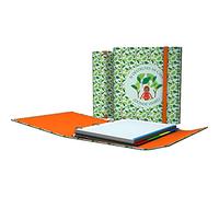 Grafoplás 88212630. Classeur 4 anneaux avec rabat, A4, rabat et fermeture en caoutchouc, avec pièces de rechange et séparateurs, carpeplús Wise Planet, mono