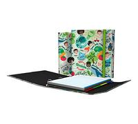 Grafoplás 88212648 Classeur à 4 anneaux avec solapa, A4, fermeture à gazons, avec recharge et séparateurs, dossiers, collection Revolution, Green