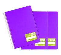 Grafoplás 98527635. ColorNote Lot de 3 carnets de feuilles blanches, A4, couvertures en polypropylène violet, certifié FSC, série ColorNote