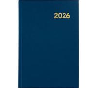 Grafoplas - Agenda 2026 Jour par Page Annuelle, 14,5x21 cm, Bleu, Espagnol, Modèle Bretagne, Couverture Rigide et Point de Lecture, 288 Pages, Papier Blanc 70 g Certifié FSC, Inclut Planification et