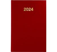 Grafoplás Agenda annuel 2024 | Jour Page | Bordeaux | 14,5 x 21 cm | Espagnol | Couvertures Polypropylène | Point de lecture | Série Bavière | Parfait pour gérer votre temps