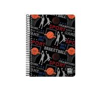 Grafoplás Bits&Bobs Basket Cahier de 80 feuilles quadrillées 4 x 4 90 g Couverture en plastique Spirale Fermeture Coil-Lock Certifié FSC