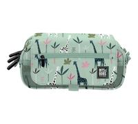 Grafoplas Bits & Bobs Jungle Trousse Scolaire à 3 Compartiments, 23 x 10 x 10 cm, avec Fermeture éclair et Calendrier hebdomadaire, Grande capacité, Sangle pour Chariot Sac à Dos