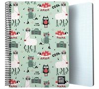 Grafoplas Bits&Bobs Party Cahier avec couverture en plastique, quadrillage 4 x 4, 90 grammes, spirale, FSC