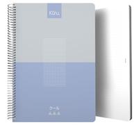 Grafoplás Cahier à points | Format folio | Bleu | Couverture souple en plastique | Kuru | 80 feuilles papier 90 g | Dots