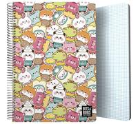 Grafoplas - Cahier Folio Bits&Bobs Kawaii, feuilles 4 x 4 90 g, spirale Coil-Lock, FSC