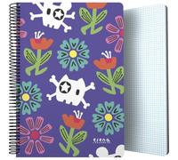 Grafoplas Cahier scolaire folio, feuilles 4 x 4 90 g, Pirate Elena Corredoira, spirale, FSC