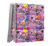 Grafoplás | Carnet de pochettes à spirale | A4 | 30 doublures transparentes | Couvercles flexibles | Comprend une enveloppe plastique | Girl, Bits&Bobs Pop Up Design