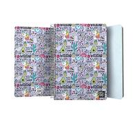 Grafoplas | Carnet en plastique | 80 feuilles quadrillées 4 x 4 90 g | Taille Folio | Spirale | Collection Design Bits&Bobs Pop Up Design Fantasy | Certifié FSC