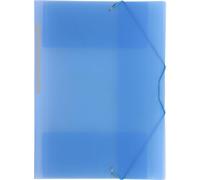 Grafoplas | Chemise scolaire format folio | Bleu pastel | translucide | polypropylène semi-rigide | Colorgraf | Dos droit avec étiquette | 3 rabats | Fermeture élastique | Utilisation scolaire et de