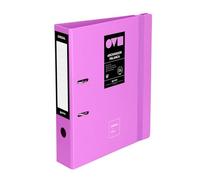 Grafoplas Classeur 2 anneaux A4 avec levier 65 mm Motif lavande Polyfoam Ouverture 360° Résistant et ultra léger Fermeture élastique Couverture en plastique rigide
