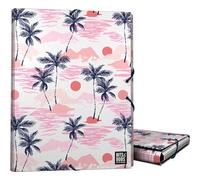 Grafoplás - Classeur 3 rabats Sunset, carton doublé, couverture rigide, format folio, design Pop Up Design Bits&Bobs, toucher doux, certifié FSC