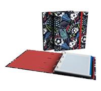 Grafoplas Classeur 4 anneaux avec recharge A4, comprend 100 feuilles quadrillées 5 x 5 90 g bord couleur, séparateurs, enveloppe transparente, Carpebook Match Bits & Bobs Pop Up Design, tranche