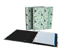Grafoplas Classeur 4 anneaux avec recharge A4, comprend 100 feuilles quadrillées 5 x 5 90 g bord couleur, séparateurs, enveloppe transparente, Carpebook Jungle Bits & Bobs Pop Up Design, tranche