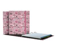 Grafoplás Classeur 4 anneaux avec recharge a4 | Comprend 100 feuilles quadrillées 5 x 5 | Intercalaires et enveloppes avec fermeture | Dos incurvé ergonomique | Carpebook Sweet Bits&Bobs Pop Up Design