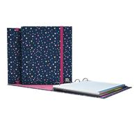 Grafoplas Classeur 4 anneaux avec recharge A4, comprend 100 feuilles quadrillées 5 x 5, intercalaires, enveloppes transparentes, tranche ergonomique, Carpebook Hearts Bits & Bobs Pop Up Design