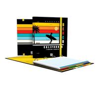 Grafoplás Classeur 4 anneaux avec recharge a4 | Comprend 100 feuilles quadrillées 5 x 5 | Intercalaires et enveloppes avec fermeture | Dos incurvé ergonomique | Carpebook California Bits&Bobs Pop Up