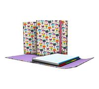 Grafoplás | Classeur 4 anneaux de rechange et caoutchouc | Comprend des entretoises | 4 anneaux D 25 mm | Carpeplús | Design Hello | Bits&Bobs Pop Up Design | Certifié FSC