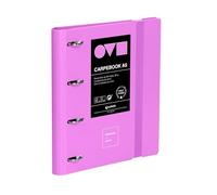 Grafoplas Classeur à 4 anneaux A4, en polyfoam, résistant et ultraléger, lavande minimale, avec recharge, séparateurs et enveloppe, parfait pour organiser les fournitures scolaires