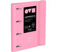 Grafoplas Classeur À 4 Anneaux A4, En Polyfoam, Résistant Et Ultraléger, Unequal Minimal Rose, Avec Recharge, Séparateurs Et Enveloppe, Parfait Pour Organiser Les Fournitures Scolaires