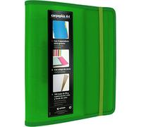 Grafoplás Classeur à 4 anneaux A4 en polypropylène avec rabat latéral - Recharge de 100 feuilles intercalaires et enveloppe transparente - 88200020