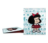 Grafoplás | Classeur à anneaux A4 | 4 anneaux mixtes 25 mm | Collection Mafalda puces | Doux au toucher | Certifié FSC