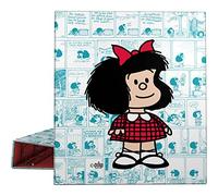 Grafoplás | Classeur à anneaux A4 | 4 anneaux mixtes 40 mm | Collection Mafalda puces | Doux au toucher | Certifié FSC