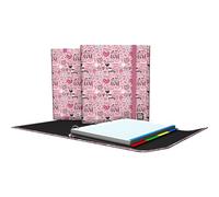 Grafoplás Classeur à anneaux A4 avec recharge et rabat | Carpeplús Sweet Bits&Bobs | Comprend séparateurs | élastique fermeture | Dos incurvé ergonomique | Papier cudricule 5 x 5 90 g | Certifié FSC