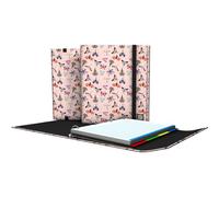 Grafoplas - Classeur à anneaux A4 avec recharge et rabat, classeur papillon Bits&Bobs, avec séparateurs, élastique fermeture, tranche incurvée ergonomique, papier cudricule 5 x 5 90 g, certifié FSC