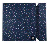 Grafoplas Classeur à anneaux A4, cœurs Bits&Bobs, 4 anneaux mixtes 40 mm, parfait matériel scolaire pour classement, couverture rigide en carton, plastifié doux, certifié FSC