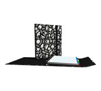 Grafoplás Classeur à anneaux avec recharge et rabat | Classeur Elena Corredoira Elements | Comprend séparateurs | élastique fermeture | Dos ergonomique | Papier cudricule 5 x 5 90 g A4 | Certifié FSC