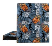 Grafoplas - Classeur à anneaux scolaires A4, 4 anneaux mixtes 25 mm, Bits&Bobs Basketball, FSC