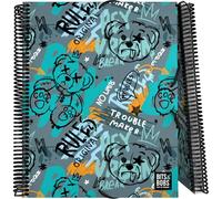 Grafoplas - Classeur à pochettes en plastique A4, couverture souple, spirale PVC, 30 doublures en polypropylène, collection Design Bits&Bobs Pop Up Design Bear, Maxiplás, parfait matériel scolaire