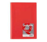 Grafoplas - Classeur à pochettes transparentes A4, corail, 40 doublures en polypropylène, série polyplas opaque, fabriquées en Espagne, couverture souple, parfaite pour classer des documents et des