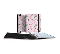 Grafoplas Classeur avec recharge A5, Carpebook Tropical Bits&Bobs, avec recharge de feuilles 90 g quadrillées 5 x 5 bord couleur, tranche incurvée ergonomique, 4 anneaux ronds 25 mm, FSC, parfait