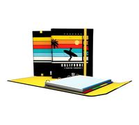 Grafoplás Classeur avec recharge et rabat A4 | Carpeplús California Bits&Bobs | Comprend séparateurs | élastique fermeture | Dos incurvé ergonomique | Papier cudricule 5 x 5 90 g | Certifié FSC