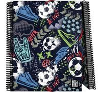 Grafoplas - Classeur de 30 pochettes transparentes A4, spirale PVC, couverture souple, collection Design Bits&Bobs Pop Up Design Match, Maxiplás, parfait pour organiser vos fournitures scolaires